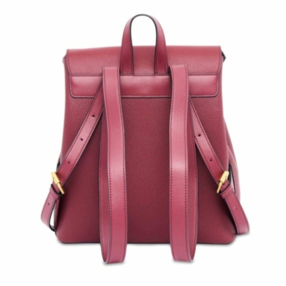 Bolvaint Geneviève Paris Backpack Purse Fine Leather Luxury Tote Bag Plum red - Picture 3 of 16
